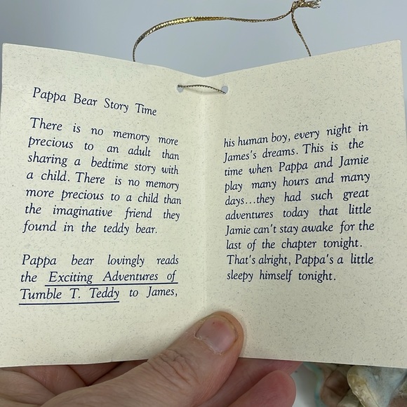 Vintage Christmas Around the World #230003 Pappa Bear Story Time Fuzzy Feet - Picture 5 of 15